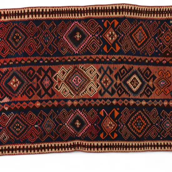 Anatolia wool split flat-weave long carpet,